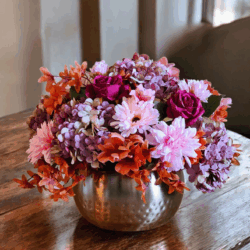 Kunstbloemen Arrangement Rond - Afbeelding 3