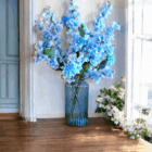 Complete Vaas met Kunstbloemen - Blauw - Afbeelding 2