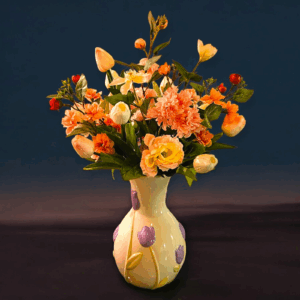 Lila Witte Tulpenvaas