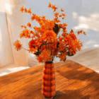 Kunstbloemen vaas Oranje - Complete Set - Afbeelding 3