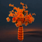 Kunstbloemen vaas Oranje - Complete Set - Afbeelding 5