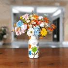 Kleurige Vaas met Kunstbloemen- Vaas Happy - Complete set - Afbeelding 2
