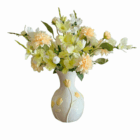 Tulpenvaas Sunny met Geel Witte Kunstbloemen (inclusief vaas) - Afbeelding 2
