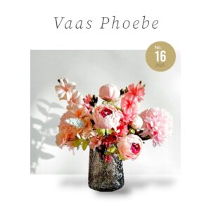 Kunstbloemen vaas Phoebe (inclusief vaas)