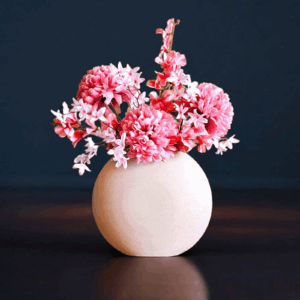 Kunstbloemen Evie inclusief vaas