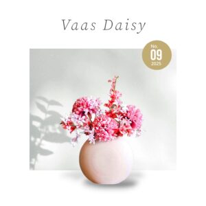 Kunstbloemen Vaas Daisy (inclusief vaas)