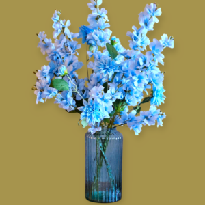 Kunstbloemen Blue inclusief vaas