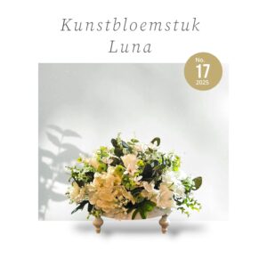 Landelijk Wit Rond Tafelstuk in Houten Schaal Klassiek & Elegant