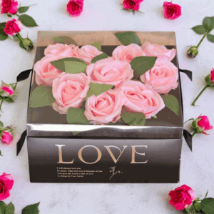 Kunstbloemen Geschenkdoos Roze Rozen