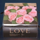 Kunstbloemen Geschenkdoos Roze Rozen - Afbeelding 3
