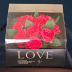 Kunstbloemen Geschenkdoos met Rode Rozen - Afbeelding 3