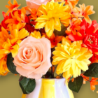 Kunstbloemen inclusief vaas - Afbeelding 2