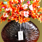 Zijde & Kunstbloemen in  Diepbruine Vaas van Glas - Afbeelding 2