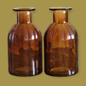Vaas Ravenna Glas Donker Bruin 2 stuks