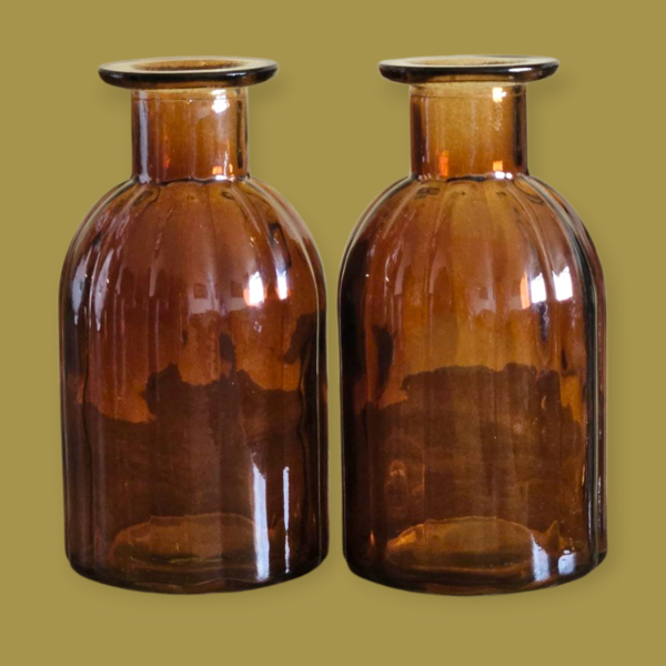 Vaas Ravenna Glas Donker Bruin 2 stuks