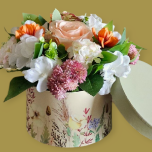 Kunstbloemen cadeaudoos