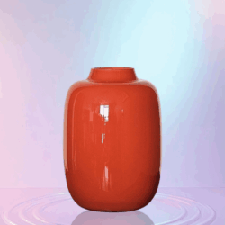 Glazen Vaas Oranje - 30 cm Hoog - Afbeelding 2