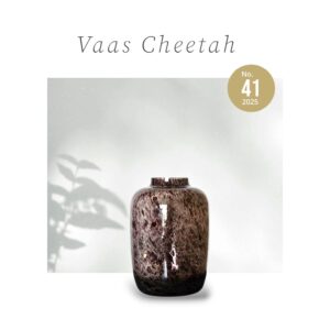 Glazen Vaas Cheetah Smoke Medium - 36 cm