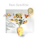 Keramiek Vaas Mozaïek Geel Rood - 36 cm Hoog - Afbeelding 2