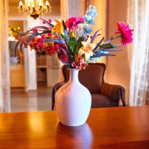 Lichtroze Glazen Vaas - 35 cm | Elegante Woondecoratie