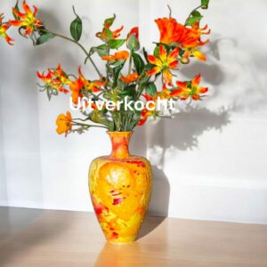 Kunstbloemen Boeket Sunrise - met Oranje Lelies en Gloriosa