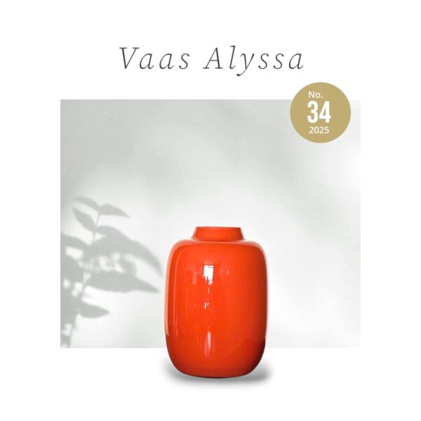 Glazen Vaas Oranje - 30 cm Hoog