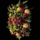 Rouwstuk Mira - Ovaal rouwstuk kunstbloemen - Afbeelding 2