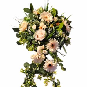 Rouwstuk Liv - Langwerpig rouwstuk kunstbloemen